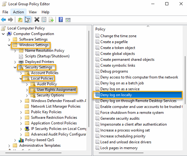 Deny Log on Locally User List Incorrect (CIS LEVEL 1)