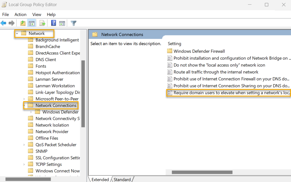 18.6.11.4 Ensure 'Require domain users to elevate when setting a ...