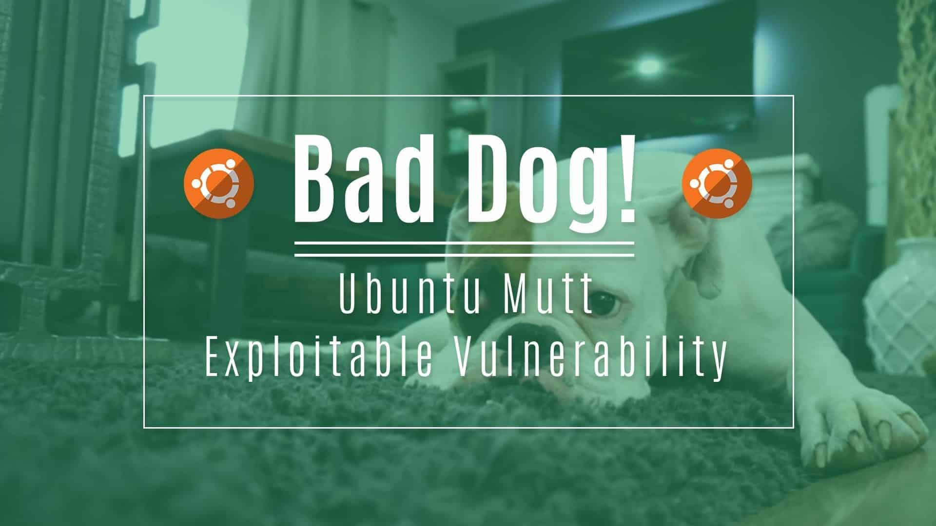Bad Dog! Ubuntu Mutt Exploitable Vulnerability