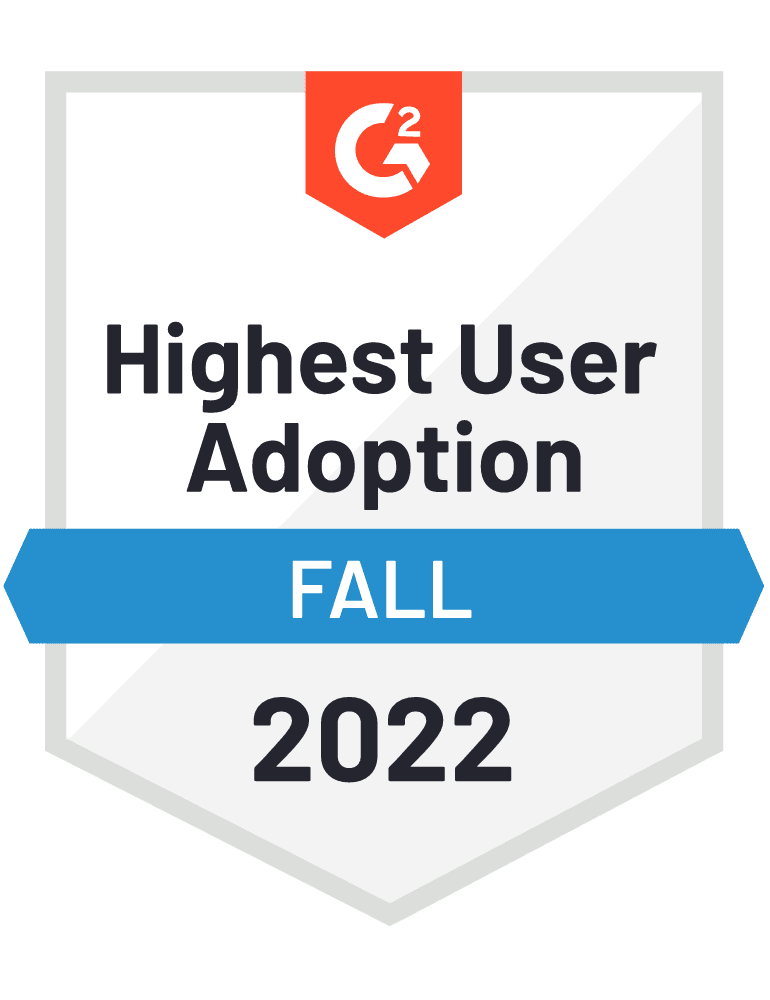 G2 highest user adoption fall 2022