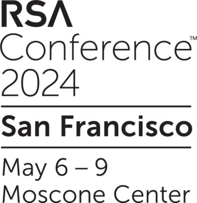 RSA Conference 2024 logo, dates, Moscone Center - stacked vertical.